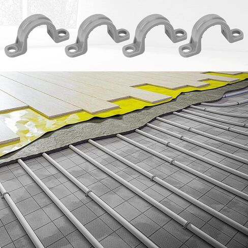 120 PCS 1/2 Inch PVC Pipe Straps, Convenient 2 Holes Conduit Strap for Pipe Mounting - PVC Conduit Clips Clamps, 2 Holes Pipe Mounting Bracket in Kuwait