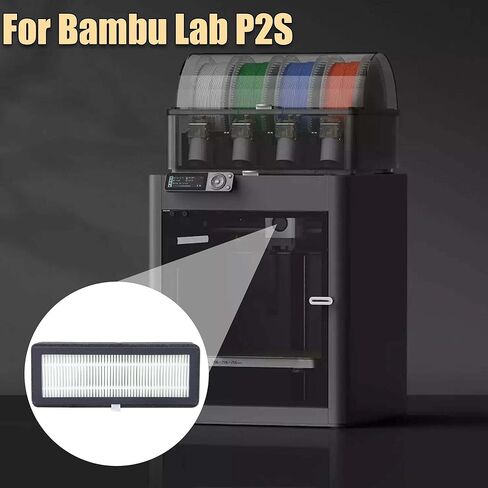 4 عبوات HEPA 13 + فلتر هواء كومبو من الكربون المنشط 丨 لطابعات Bambu Lab P2S ثلاثية الأبعاد 丨 فلاتر المركبات العضوية المتطايرة، PM2.5، الجسيمات متناهية الصغر والروائح - ترشيح مطور بطبقة مزدوجة in Kuwait