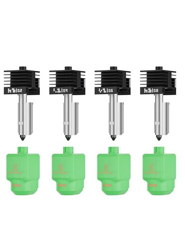 4Pack 0.2/0.4/0.6/0.8MM P2S Hotend for Bambu Lab P2S 3D Printer, High Temperature Quick Swap Hardened Steel Nozzle Replacement with Silicone Cover Socks in Kuwait
