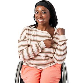 Spoonie Threads Yarn-dye Zip Chest Access Tee in Kuwait