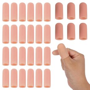 30PCS Fingertips Protectors, 2 Size Silicone Thumb Finger Cots Reusable Gel Finger Covers Soft Fingertip Protection Sleeve for Cuts, Hands Cracking, Finger Arthritis, Blisters, Calluses, Pain Relief in Saudi Arabia