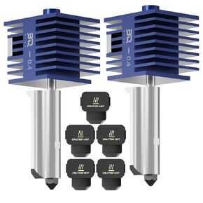 BIQU Panda Juicer 2-Pack Hotend Kit لطابعة Bambu-Lab P2S ثلاثية الأبعاد، فوهة فولاذية صلبة مطلية بـ VantaC 0.4 مم، طقم نهاية ساخنة مطورة بدرجة حرارة عالية، مع 5 قطع من الجوارب السيليكون، تدفق قياسي in Kuwait