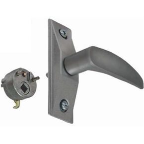 مقبض رافعة من طراز Adams Rite Style Deadlatch لقفل باب واجهة المتجر (فضي من الألومنيوم المصقول) (اليد اليسرى، فضي من الألومنيوم) in Kuwait