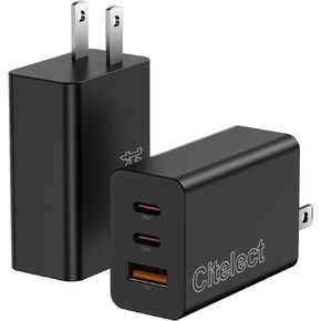 2 حزمة شاحن USB C بقوة 100 واط، محول شحن سريع 3 منافذ، مكعبات شحن سريعة من النوع C مكعب PD USBC قابس حائط + QC3.0 USB A شاحن لجهاز MacBook Pro/Air، iPad، iPhone 17/16، Samsung S25 والمزيد - أسود in Kuwait