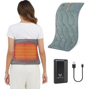 وسادة تدفئة محمولة من فوفوتي، وسادة حرارية كهربائية مع بطارية و3 إعدادات للحرارة، وسادة تدفئة لاسلكية للظهر والبطن، وسادة تدفئة خارجية قابلة لإعادة الشحن للنساء والرجال in Kuwait