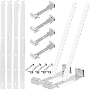 30 مجموعة من شماعات مزراب الألومنيوم مقاس 6 بوصة مع أشرطة مقاس 10.6 بوصة ومسامير مقاومة للصدأ، وأقواس مزراب ممتدة الطول للأسقف ذات السعة الكبيرة بدون حواف، فضي in Kuwait