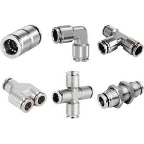 PU PV PE PY PZA PM 304 stainless steel pneumatic quick coupling metal hose trachea water pipe high pressure 4 6 8 10 12 14 16mm(PY,8mm) in Saudi Arabia