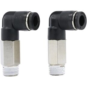 2PCS Elongated pneumatic quick connector quick plug pipe right angle screw elbow solenoid valve PLL8-02(PLL10-03) in Saudi Arabia