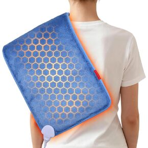 وسادة التدفئة بالأشعة تحت الحمراء البعيدة: 3X حرارة الأنسجة العميقة وتخفيف دائم لمدة 4 ساعات لآلام الظهر - وسادة ساخنة كهربائية للنساء تصلب العمل المكتبي - الجرافين الناعم والدافئ بحد أقصى 158 درجة فهرنهايت in Kuwait