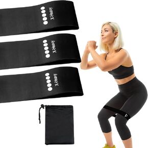 Ring Resistance Bands X-Heavy Heavy Duty Resistance Ring Total Body Fitness Exercise Bands Must Have for Working Out Fitness Leg Strength Training Yoga Men and Women Black 3 Pieces in Kuwait