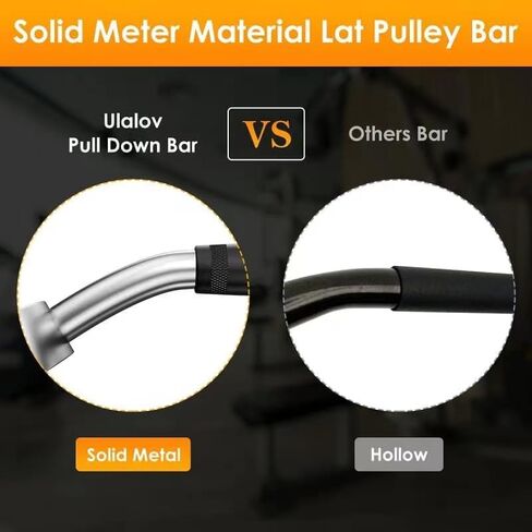 LAT Pull Down Bar Attachment. Neutral Grip LAT Pull Down Bar. D Handles with 880lbs Loading. Solid Steel Material with Handle for Home Gym (27 Inch) in Saudi Arabia