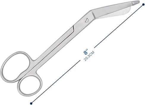 مقص ضمادة جراحي على الإنترنت مع حلقة واحدة كبيرة، من الفولاذ المقاوم للصدأ الجراحي عالي الجودة، مثالي لأخصائيي الطوارئ الطبية والمسعفين الطبيين والممرضات وطلاب الطب (8 بوصات) in Kuwait