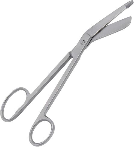 مقص ضمادة جراحي على الإنترنت مع حلقة واحدة كبيرة، من الفولاذ المقاوم للصدأ الجراحي عالي الجودة، مثالي لأخصائيي الطوارئ الطبية والمسعفين الطبيين والممرضات وطلاب الطب (8 بوصات) in Kuwait