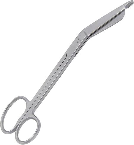 مقص ضمادة جراحي على الإنترنت مع حلقة واحدة كبيرة، من الفولاذ المقاوم للصدأ الجراحي عالي الجودة، مثالي لأخصائيي الطوارئ الطبية والمسعفين الطبيين والممرضات وطلاب الطب (8 بوصات) in Kuwait