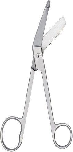 مقص ضمادة جراحي على الإنترنت مع حلقة واحدة كبيرة، من الفولاذ المقاوم للصدأ الجراحي عالي الجودة، مثالي لأخصائيي الطوارئ الطبية والمسعفين الطبيين والممرضات وطلاب الطب (8 بوصات) in Kuwait