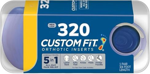 تقويم العظام بمقاس مخصص 3/4 طول CF320، نعال دعم القوس للرجال والنساء، احصل على راحة مثبتة سريريًا طوال اليوم من أسفل الظهر والركبة والتهاب اللفافة الأخمصية وألم الكعب وآلام القدمين in Saudi Arabia