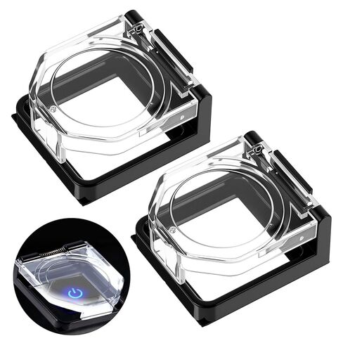 2 Pcs PC Power Button Cover, Power Push Button Switch Cover, Dustproof Safety Push Buttons Cap Covers Guard, Waterproof And Collision Resistant Dustproof Safety Protector For Computer, Desktop, Square in Saudi Arabia
