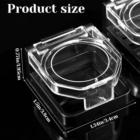 2 Pcs PC Power Button Cover, Power Push Button Switch Cover, Dustproof Safety Push Buttons Cap Covers Guard, Waterproof And Collision Resistant Dustproof Safety Protector For Computer, Desktop, Square in Saudi Arabia