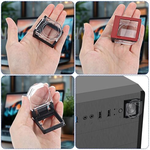 2 Pcs PC Power Button Cover, Power Push Button Switch Cover, Dustproof Safety Push Buttons Cap Covers Guard, Waterproof And Collision Resistant Dustproof Safety Protector For Computer, Desktop, Square in Saudi Arabia