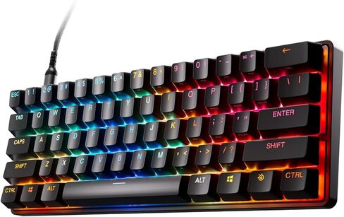 SteelSeries Apex Pro Mini Gen 3 OmniPoint 3.0 HyperMagnetic Switches — Adjustable Actuation — Rapid Trigger — Rapid Tap/SOCD — RGB — PBT Keycaps — USB-C (Renewed) in Saudi Arabia