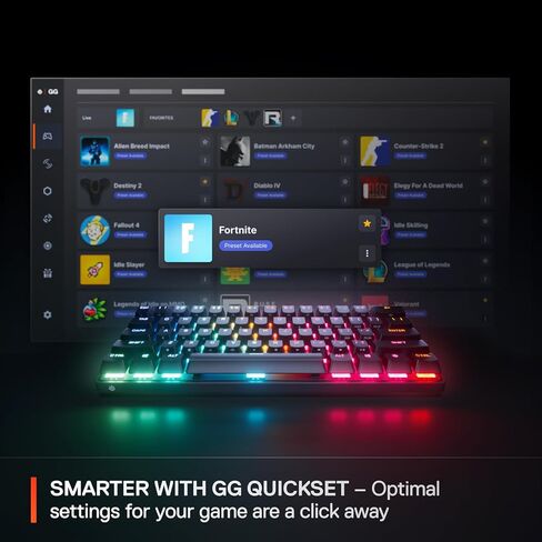 SteelSeries Apex Pro Mini Gen 3 OmniPoint 3.0 HyperMagnetic Switches — Adjustable Actuation — Rapid Trigger — Rapid Tap/SOCD — RGB — PBT Keycaps — USB-C (Renewed) in Saudi Arabia