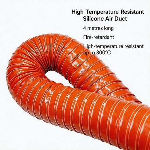 Air Duct Hose Length 4 Meters (13.1 Feet) Cooling Air Ducting, Silicone Flexible Brake Induction Intake Pipe High Heat Brake Exhaust Hose(Inside Dia - 22.5cm/8.86 inches) in Saudi Arabia