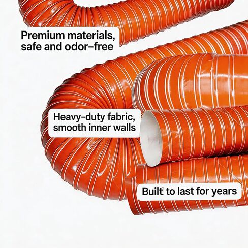 Air Duct Hose Length 4 Meters (13.1 Feet) Cooling Air Ducting, Silicone Flexible Brake Induction Intake Pipe High Heat Brake Exhaust Hose(Inside Dia - 22.5cm/8.86 inches) in Saudi Arabia