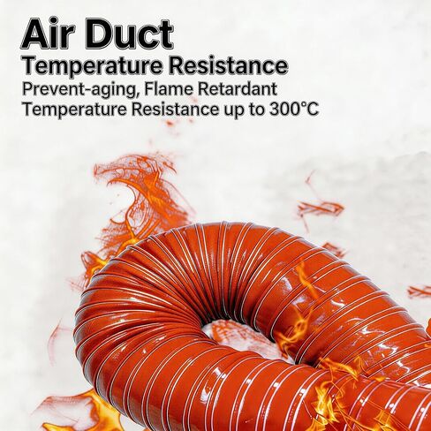 Air Duct Hose Length 4 Meters (13.1 Feet) Cooling Air Ducting, Silicone Flexible Brake Induction Intake Pipe High Heat Brake Exhaust Hose(Inside Dia - 22.5cm/8.86 inches) in Saudi Arabia