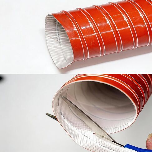 Air Duct Hose Length 4 Meters (13.1 Feet) Cooling Air Ducting, Silicone Flexible Brake Induction Intake Pipe High Heat Brake Exhaust Hose(Inside Dia - 22.5cm/8.86 inches) in Saudi Arabia