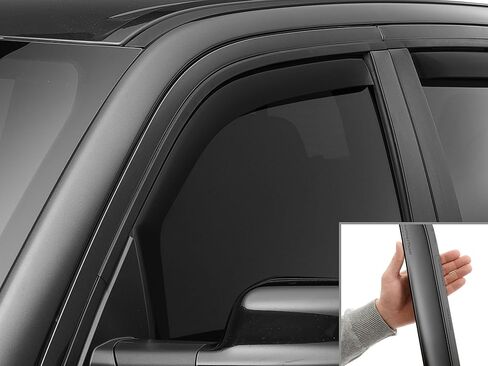 عاكسات النوافذ الجانبية المخصصة من WeatherTech لشاحنة Ram 1500 TRX، Ram 1500، Ram Truck 1500، Ram 1500 TRX - (80935IM)، زوج أمامي - لون داكن in Saudi Arabia