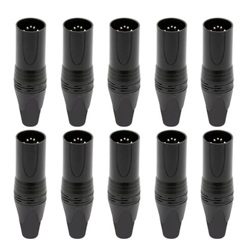 10Pcs 5Pins XLR Male Connector 5Poles Plugs Microphone Jack MIC Cable Terminal Audio(Malex5 Femalex5) in Saudi Arabia