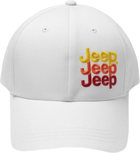 Jeep Echos Gradient Logo Hat – Stylish 6-Panel Twill Cap, Adjustable Fit, Grille Loop Tag, Sunrise & Greys Color Options in Saudi Arabia
