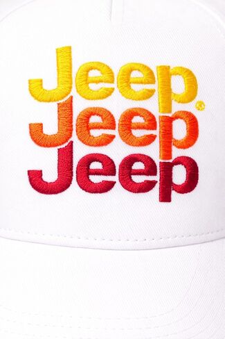 Jeep Echos Gradient Logo Hat – Stylish 6-Panel Twill Cap, Adjustable Fit, Grille Loop Tag, Sunrise & Greys Color Options in Saudi Arabia