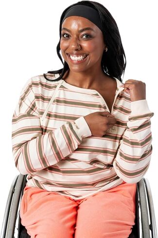 Spoonie Threads Yarn-dye Zip Chest Access Tee in Kuwait