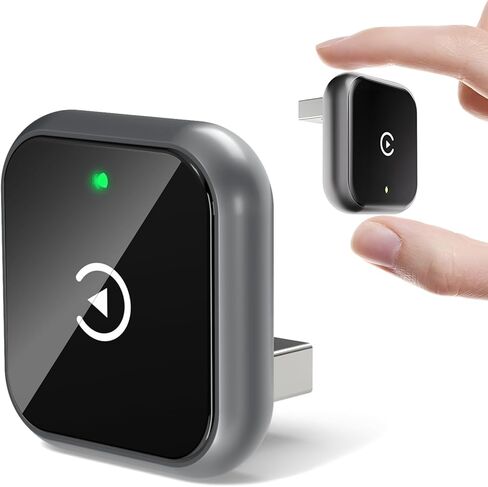 Wireless CarPlay Adapter for iPhone - Upgraded Mini Design, USB/USB-C Plug & Play Converts Wired Connection - Compatible with iOS 10+ & Factory CarPlay Cars​ in Saudi Arabia