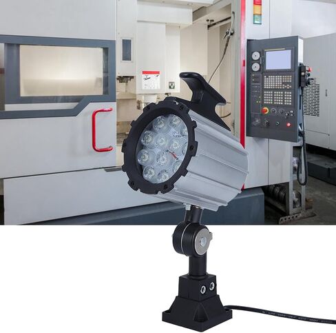 LED Work Light, 12W 24V Waterproof, 12LED Short - Arm CNC Machine Lighting - Explosion - Proof Durability, Aluminum Heat Dissipation, Ideal for Industrial Workshops in Saudi Arabia