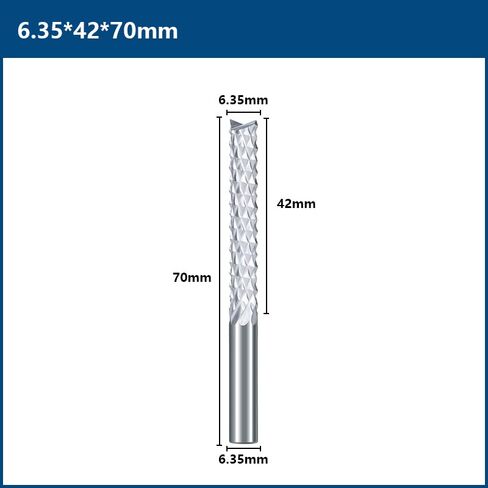 1pcs PCB Milling Cutter 6.35mm Shank CNC Machine Carbide Endmills Corn End Mill for Wood Plastic Engraving Knife Rotary File in Saudi Arabia