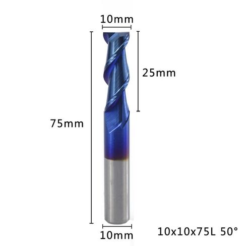 Carbide Flat Nose End Mill Cutter CNC Router Bits 2 Flute Nano Blue Coated 1-12mm Milling Bit Tool in Saudi Arabia