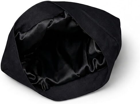 Essential Satin Lined Skull Cap – Plain No Logo Stretch Beanie for Men & Women, Breathable Satin Interior Hair Protection Cap for Sleeping, Durag Alternative, Black in Saudi Arabia