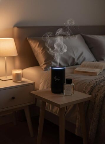 ميستيك سمارت موزع زيوت عطرية محمولة بدون ماء للسيارة والمنزل مع إضاءة سقف LED - موزع الزيوت العطرية، معطر هواء للسيارة ومعطر هواء منزلي لغرفة واحدة JK-577 in Saudi Arabia
