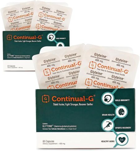 CONTINUAL - G Glyteine 400 mg Capsules | Cellular‑Enhancing Glutathione Supplement | Powerful Antioxidant Support | 30‑Day Supply (60 Capsules) in Saudi Arabia