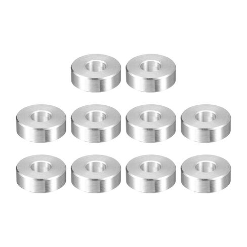 uxcell 10Pcs Aluminum Spacer 3/4" OD x 5/16" ID x 1/4" Length Screw Standoff Bushing Plain Finish Unthreaded Round Metal Spacer for Screws Bolts and Rods, Silver in Saudi Arabia