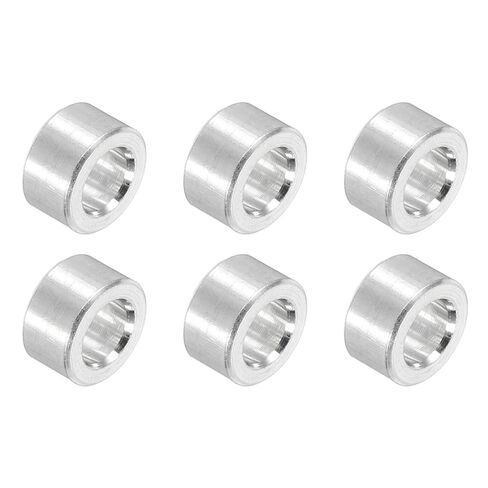 uxcell 6Pcs Aluminum Spacer, 5/16" OD x 3/16" ID x 1/2" Length Unthreaded Screw Standoff Bushing, Plain Finish Round Metal Spacer for Screws, Bolts and Rods, Silver Tone in Saudi Arabia