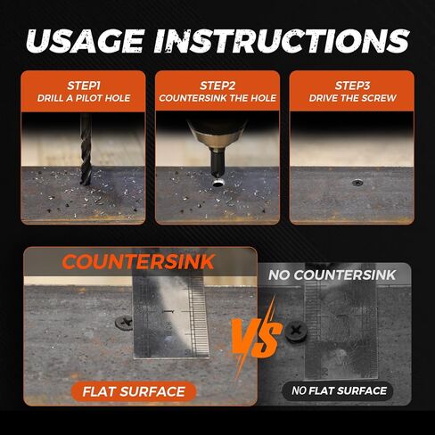 Luckyway Cobalt Drill Bit Set 21 PCS 1/16"-1/2" with Bullet Point Tip and Countersink Drill Bit 4 PCS 1/4"-5/8", TiAlN Coated for Hardened Metal, Mild Steel, Stainless Steel in Kuwait