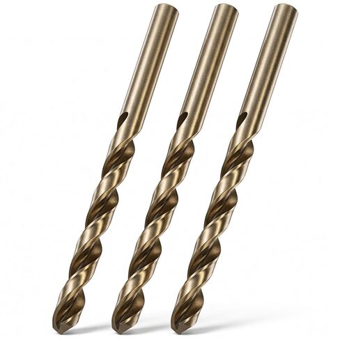 QWORK 5/16 Inch Cobalt Drill Bits, 3 Pcs M35 Industrial Grade 5% Cobalt 135 Degree Split Point Fully Ground Metal Drill Bit Set for Stainless Steel Hardened Steel Cast Iron Titanium in Saudi Arabia