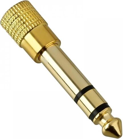 قابس ذكر ذهبي مقاس 6.5 مم 1/4 بوصة إلى مقبس أنثى مقاس 3.5 مم 1/8 بوصة in Kuwait