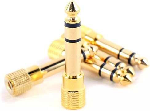 قابس ذكر ذهبي مقاس 6.5 مم 1/4 بوصة إلى مقبس أنثى مقاس 3.5 مم 1/8 بوصة in Kuwait