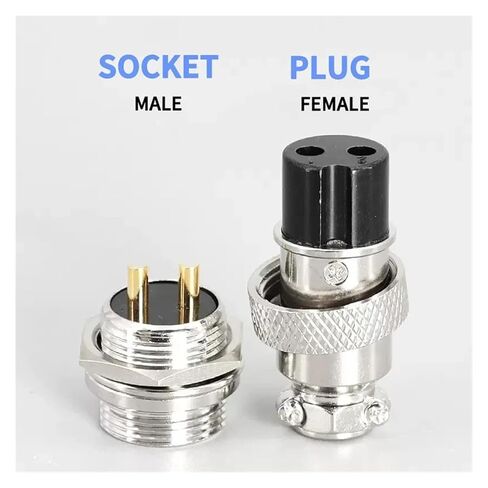 GX16 Industrial 2/3/4/5/6/7/8/9/10 Pin Male Plug/Female Socket Connector 2-Pin(6P Whole Set) in Saudi Arabia