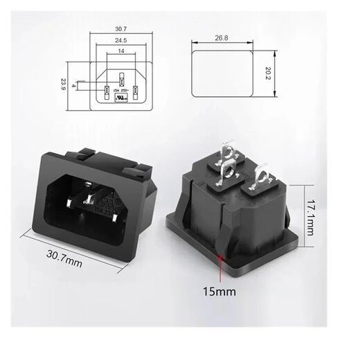 5/20 Pieces AC Power Socket AC-05 AC Industrial Panel(20PCS) in Saudi Arabia