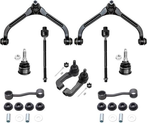 Detroit Axle - Front 10pc Suspension Kit for Jeep Liberty 2002 2003 2004, 2 Upper Control Arms 2 Lower Ball Joints 2 Sway Bars 4 Tie Rods Outer & Inner Replacement in Saudi Arabia